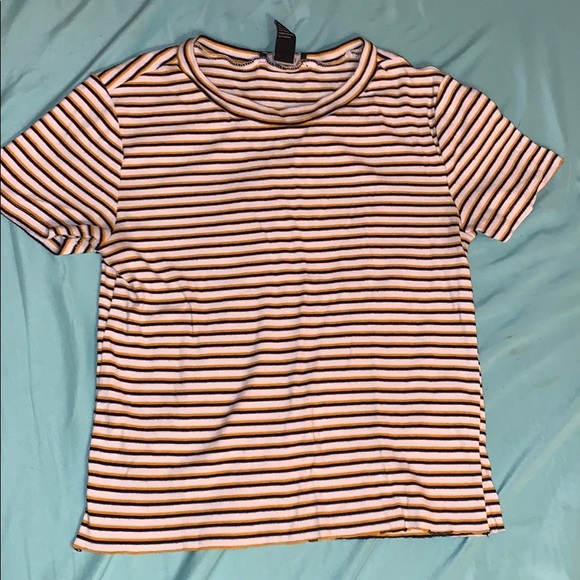 Cropped Stripped Tee - Picture 1 of 2